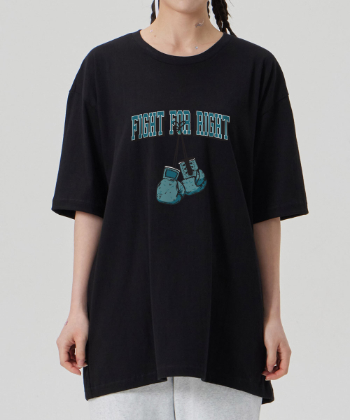 ASTRAL PROJECTION（アストラルプロジェクション）の「[ファイトフォーライト]コットンルーズフィット半袖Tシャツ_ブラック（Tシャツ/カットソー・メンズ・その他・LARGE/MEDIUM/X-LARGE/XX-LARGE）」の3枚目の写真