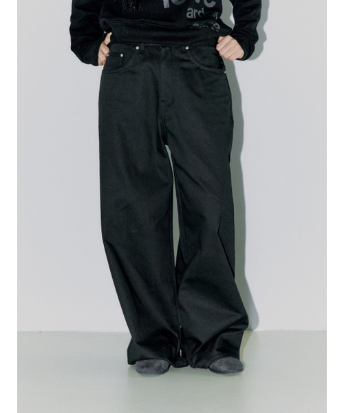 OAFISH（オアフィッシュ）の「OAF LOGO COTTON PANTS, BLACK（その他パンツ・レディース・その他・1/2）」の3枚目の写真