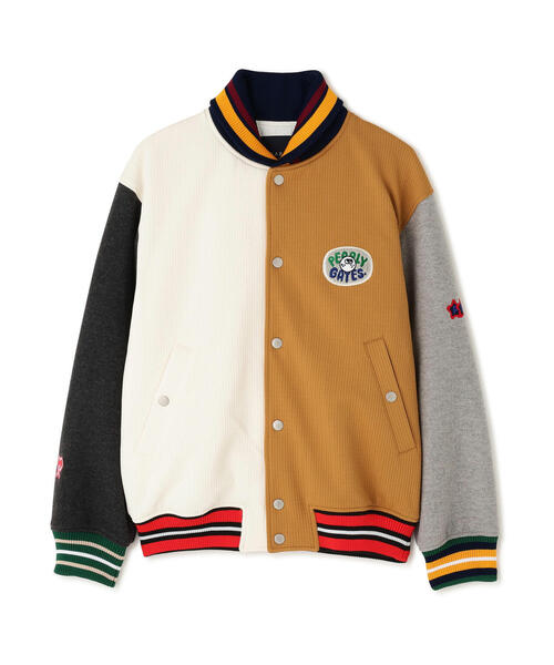 【PEARLY GATES】PeストレッチヘリンボーンJQ裏起毛スタジャン