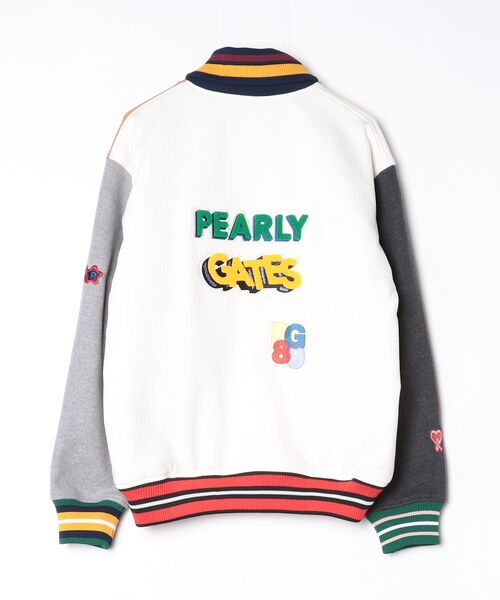 PEARLY GATES(パーリーゲイツ)の「【PEARLY GATES】PeストレッチヘリンボーンJQ裏起毛スタジャン(ブルゾン・メンズ・ベージュ/ネイビー・MEDIUM/LARGE)」の3枚目の写真