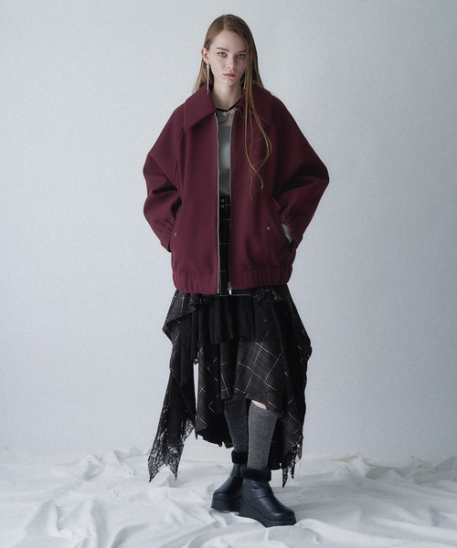 HARE(ハレ)の「チャイナパーツカットアウトニット(HARE)(ニット/セーター・レディース・グレー/ブラック/パープル/ブラック系その他・FREE)」の6枚目の写真