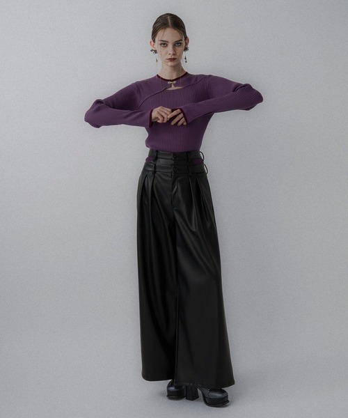 HARE(ハレ)の「チャイナパーツカットアウトニット(HARE)(ニット/セーター・レディース・グレー/ブラック/パープル/ブラック系その他・FREE)」の10枚目の写真