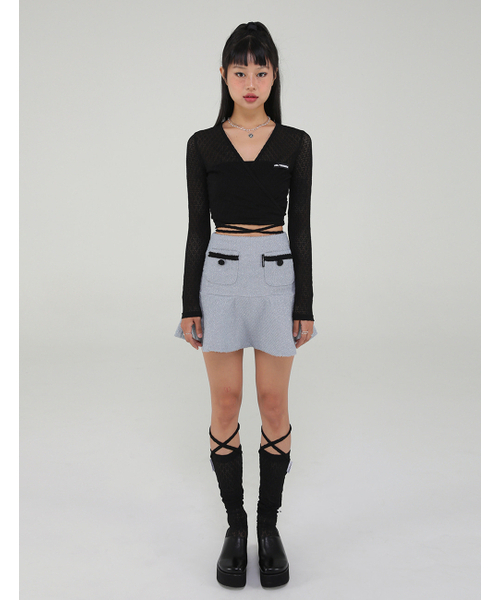 UGLY SHADOW（アグリーシャドウ）の「レースロングソックス（ブラック）（ソックス/靴下・レディース・その他・FREE）」の3枚目の写真