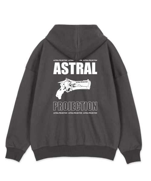 ASTRAL PROJECTION（アストラルプロジェクション）の「アストラルガン オーバーサイズ ワイドショルダー フードジップアップ_チャコール（パーカー・メンズ・その他・SMALL/MEDIUM/LARGE/X-LARGE）」の2枚目の写真