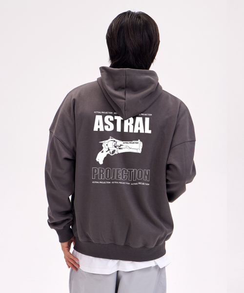 ASTRAL PROJECTION（アストラルプロジェクション）の「アストラルガン オーバーサイズ ワイドショルダー フードジップアップ_チャコール（パーカー・メンズ・その他・SMALL/MEDIUM/LARGE/X-LARGE）」の5枚目の写真