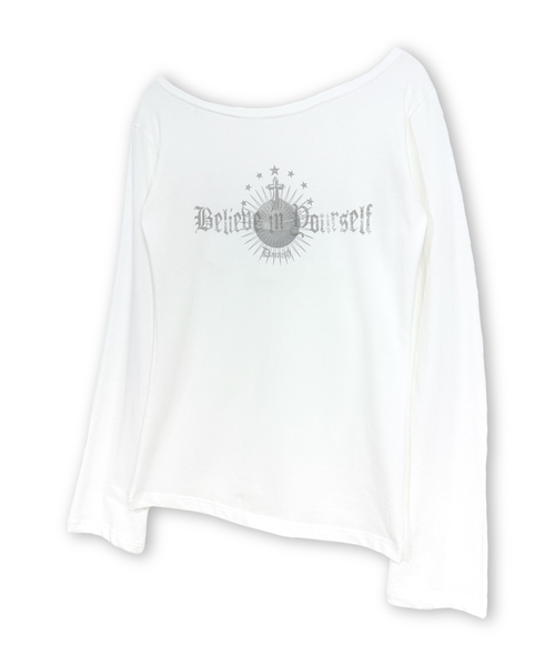 DAMISH(ダミシュ)の「ソブリンオブレタリングロングスリーブ_アイボリー(Tシャツ/カットソー・レディース・アイボリー・FREE)」の1枚目の写真