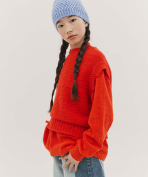 FRISE（フリゼ）の「アークベスト_レッド_キッズ（ニット/セーター）」