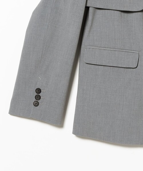 Ray BEAMS（レイビームス）の「ヨークレイヤード 2ボタン ジャケット（テーラードジャケット・レディース・ブラック/シルバー・1/0）」の9枚目の写真