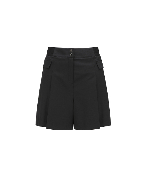 ANEW GOLF(アニューゴルフ)の「WOMEN SM PLEATED HALF PANTS_BK(その他パンツ・レディース・その他・XX-SMALL/X-SMALL/SMALL)」の1枚目の写真