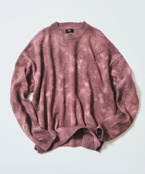 BEAMS（ビームス）の「5ゲージ ガーメントダイ クルーネックニット（ニット/セーター・メンズ・イエロー系その他/ピンク系その他・S/M/L/XL）」の2枚目の写真