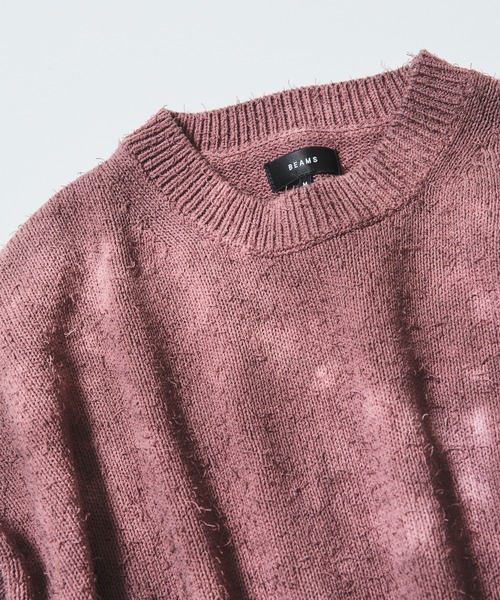 BEAMS（ビームス）の「5ゲージ ガーメントダイ クルーネックニット（ニット/セーター・メンズ・イエロー系その他/ピンク系その他・S/M/L/XL）」の4枚目の写真