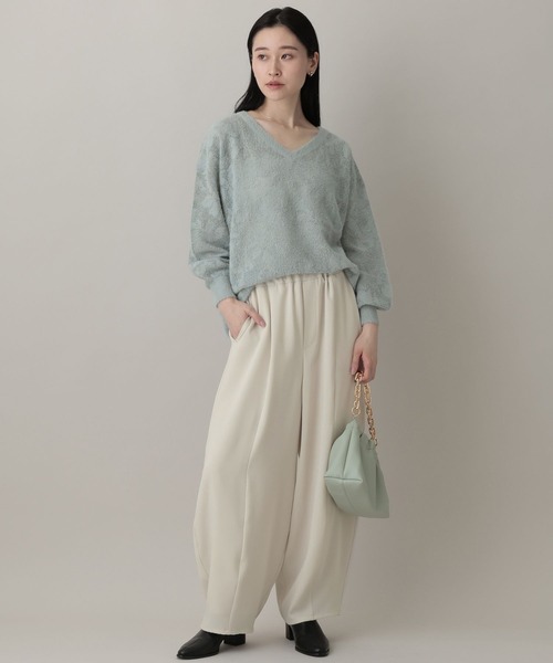 A part by(アパートバイ)の「フラワージャガードシアーニット(ニット/セーター・レディース・オフホワイト/グレー系その他2/ブラック・FREE)」の19枚目の写真