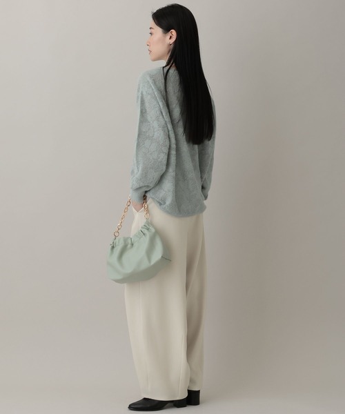 A part by(アパートバイ)の「フラワージャガードシアーニット(ニット/セーター・レディース・オフホワイト/グレー系その他2/ブラック・FREE)」の21枚目の写真