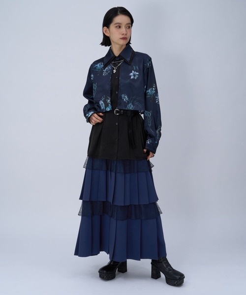 HARE（ハレ）の「フリルプリーツティアードスカート(HARE)（スカート・レディース・レッド/ブラック/ブルー・FREE）」の11枚目の写真