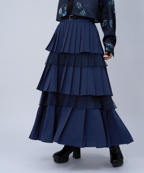 HARE（ハレ）の「フリルプリーツティアードスカート(HARE)（スカート・レディース・レッド/ブラック/ブルー・FREE）」の16枚目の写真