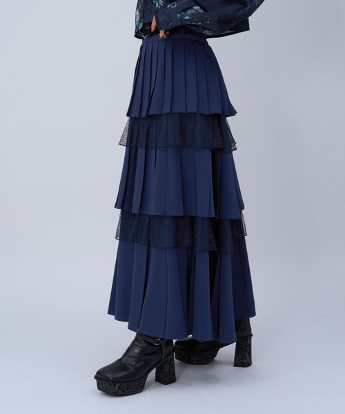 HARE（ハレ）の「フリルプリーツティアードスカート(HARE)（スカート・レディース・レッド/ブラック/ブルー・FREE）」の17枚目の写真