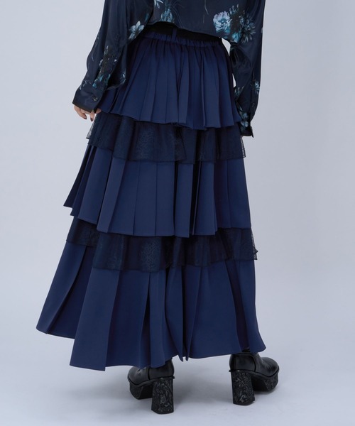 HARE（ハレ）の「フリルプリーツティアードスカート(HARE)（スカート・レディース・レッド/ブラック/ブルー・FREE）」の18枚目の写真