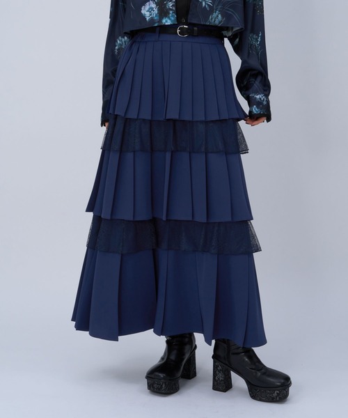 HARE（ハレ）の「フリルプリーツティアードスカート(HARE)（スカート・レディース・レッド/ブラック/ブルー・FREE）」の20枚目の写真