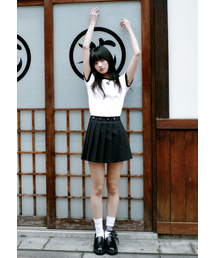 LO AXUAL（ロ・アクシュアル）の「WRAP MINI PLEATS SKIRT_BLACK（スカート）」