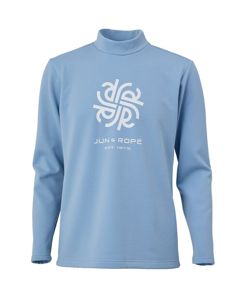 JUN&ROPE'(ジュンアンドロペ)の「コーデュラ裏フリース ハイネック長袖シャツ(Tシャツ/カットソー・メンズ・サックスブルー/ブラック/グレー・M/XL/L)」の1枚目の写真