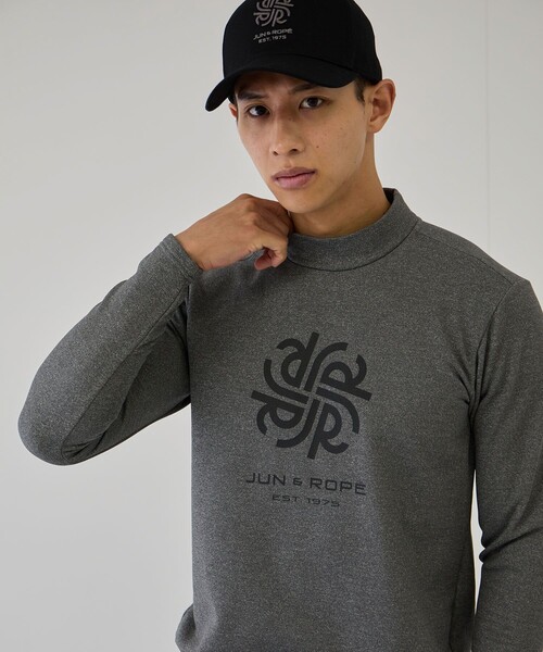 JUN&ROPE'(ジュンアンドロペ)の「コーデュラ裏フリース ハイネック長袖シャツ(Tシャツ/カットソー・メンズ・サックスブルー/ブラック/グレー・M/XL/L)」の14枚目の写真