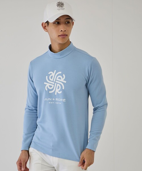 JUN&ROPE'(ジュンアンドロペ)の「コーデュラ裏フリース ハイネック長袖シャツ(Tシャツ/カットソー・メンズ・サックスブルー/ブラック/グレー・M/XL/L)」の9枚目の写真