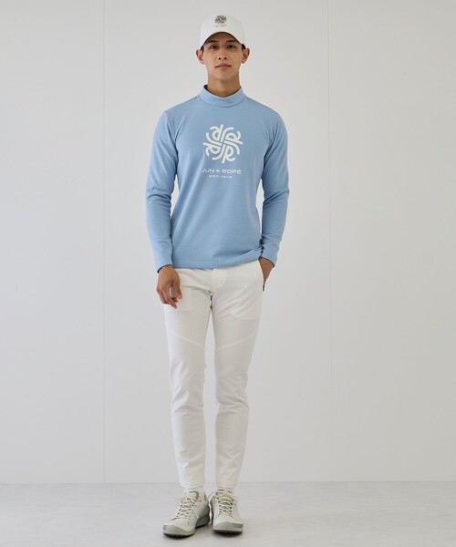 JUN&ROPE'(ジュンアンドロペ)の「コーデュラ裏フリース ハイネック長袖シャツ(Tシャツ/カットソー・メンズ・サックスブルー/ブラック/グレー・M/XL/L)」の7枚目の写真