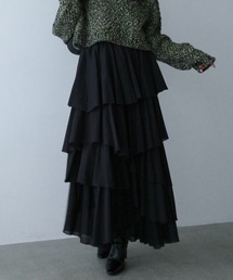 anuans | コットンクレープティアードスカート(スカート)