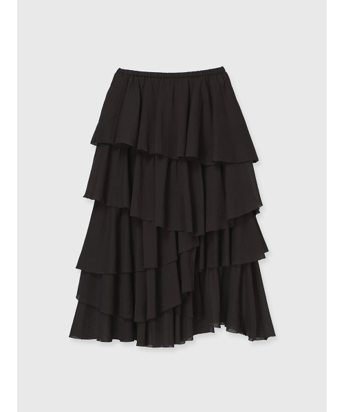 anuans（アニュアンス）の「コットンクレープティアードスカート（スカート・レディース・ホワイト/ダークブラウン/ブラック・SMALL/MEDIUM）」の5枚目の写真