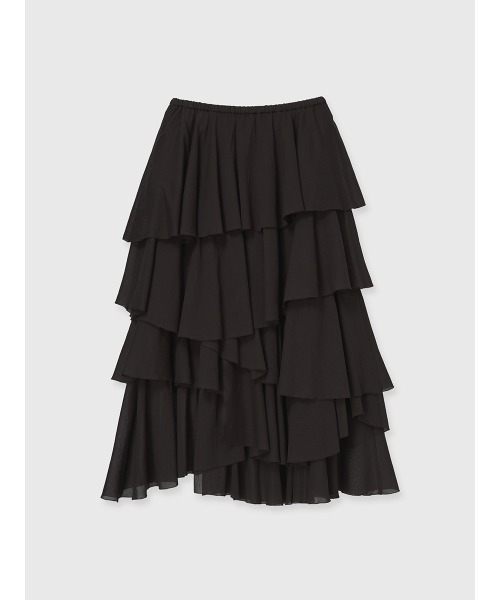 anuans（アニュアンス）の「コットンクレープティアードスカート（スカート・レディース・ホワイト/ダークブラウン/ブラック・SMALL/MEDIUM）」の4枚目の写真