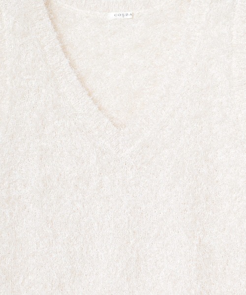 Honeys（ハニーズ）の「フェザーヤーンベスト（ベスト・レディース・ミント/グレー/アイボリー/ブラック・L/M）」の20枚目の写真