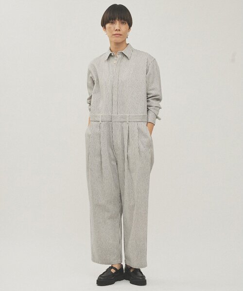 Whim Gazette（ウィムガゼット）の「ヒッコリーオールインワン（つなぎ/オールインワン・レディース・ブルー・FREE）」の20枚目の写真