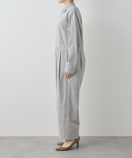 Whim Gazette（ウィムガゼット）の「ヒッコリーオールインワン（つなぎ/オールインワン・レディース・ブルー・FREE）」の9枚目の写真