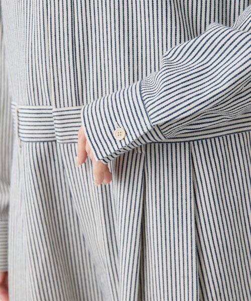 Whim Gazette（ウィムガゼット）の「ヒッコリーオールインワン（つなぎ/オールインワン・レディース・ブルー・FREE）」の4枚目の写真