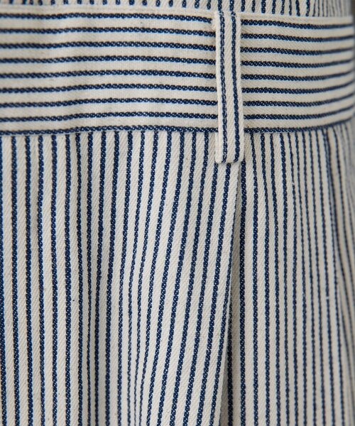 Whim Gazette（ウィムガゼット）の「ヒッコリーオールインワン（つなぎ/オールインワン・レディース・ブルー・FREE）」の3枚目の写真