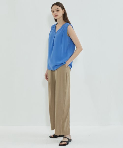 manavis7（マナビスセブン）の「Pintuck Double Layer Blouse Blue（シャツ/ブラウス・レディース・ブルー・FREE）」の5枚目の写真