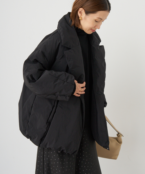 IENA（イエナ）の「《追加2》ARTIROSA撥水テイラーコクーンダウン（ダウンジャケット/コート・レディース・ブラウン/ブラック・36/34/38）」の6枚目の写真