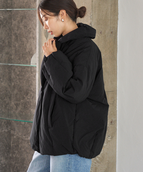 IENA（イエナ）の「《追加2》ARTIROSA撥水テイラーコクーンダウン（ダウンジャケット/コート・レディース・ブラウン/ブラック・36/34/38）」の11枚目の写真