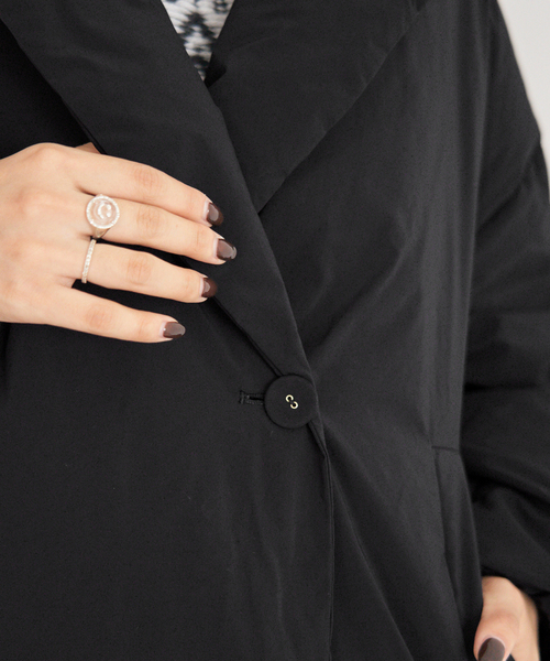 IENA（イエナ）の「《追加2》ARTIROSA撥水テイラーコクーンダウン（ダウンジャケット/コート・レディース・ブラウン/ブラック・36/34/38）」の12枚目の写真