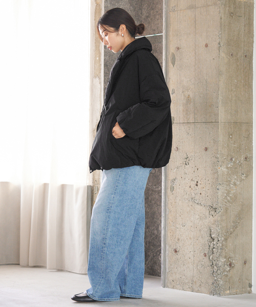 IENA（イエナ）の「《追加2》ARTIROSA撥水テイラーコクーンダウン（ダウンジャケット/コート・レディース・ブラウン/ブラック・36/34/38）」の14枚目の写真