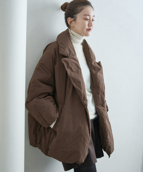 IENA（イエナ）の「《追加2》ARTIROSA撥水テイラーコクーンダウン（ダウンジャケット/コート・レディース・ブラウン/ブラック・36/34/38）」の16枚目の写真