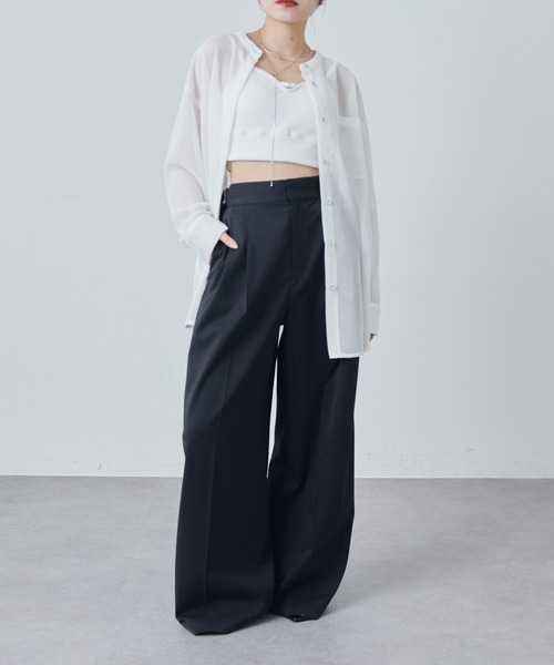 Lui's（ルイス）の「メッシュシアーシャツ（シャツ/ブラウス・レディース・グリーン/ホワイト/ブラック・FREE）」の8枚目の写真