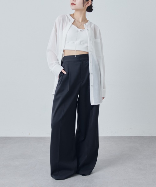 Lui's（ルイス）の「メッシュシアーシャツ（シャツ/ブラウス・レディース・グリーン/ホワイト/ブラック・FREE）」の9枚目の写真