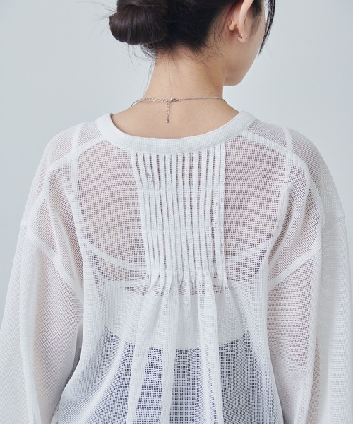 Lui's（ルイス）の「メッシュシアーシャツ（シャツ/ブラウス・レディース・グリーン/ホワイト/ブラック・FREE）」の10枚目の写真