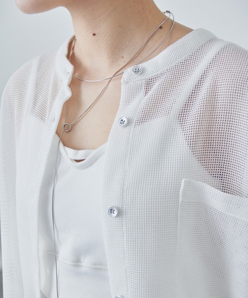 Lui's（ルイス）の「メッシュシアーシャツ（シャツ/ブラウス・レディース・グリーン/ホワイト/ブラック・FREE）」の11枚目の写真