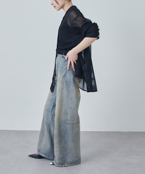 Lui's（ルイス）の「メッシュシアーシャツ（シャツ/ブラウス・レディース・グリーン/ホワイト/ブラック・FREE）」の16枚目の写真