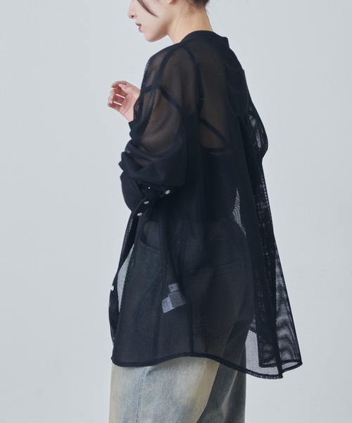 Lui's（ルイス）の「メッシュシアーシャツ（シャツ/ブラウス・レディース・グリーン/ホワイト/ブラック・FREE）」の13枚目の写真