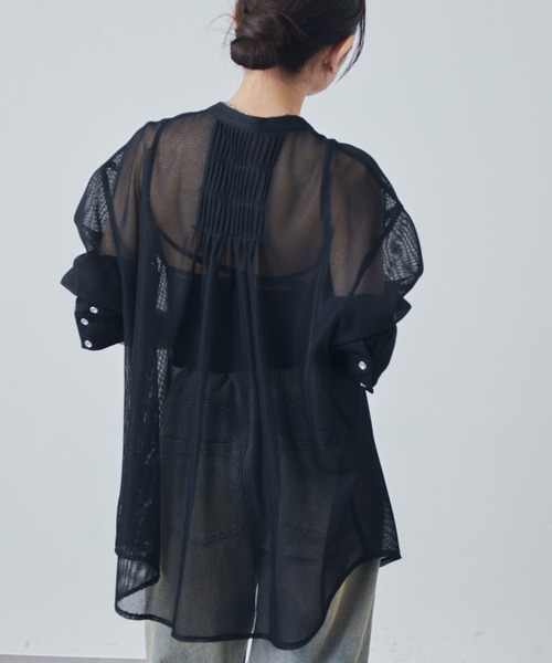 Lui's（ルイス）の「メッシュシアーシャツ（シャツ/ブラウス・レディース・グリーン/ホワイト/ブラック・FREE）」の14枚目の写真