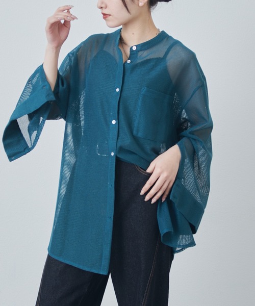 Lui's（ルイス）の「メッシュシアーシャツ（シャツ/ブラウス・レディース・グリーン/ホワイト/ブラック・FREE）」の17枚目の写真