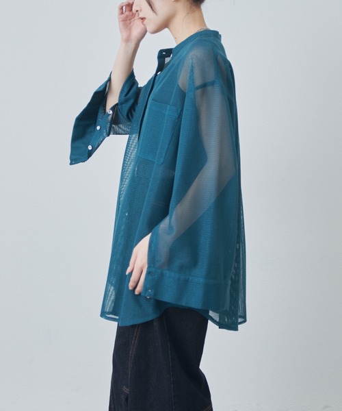 Lui's（ルイス）の「メッシュシアーシャツ（シャツ/ブラウス・レディース・グリーン/ホワイト/ブラック・FREE）」の19枚目の写真